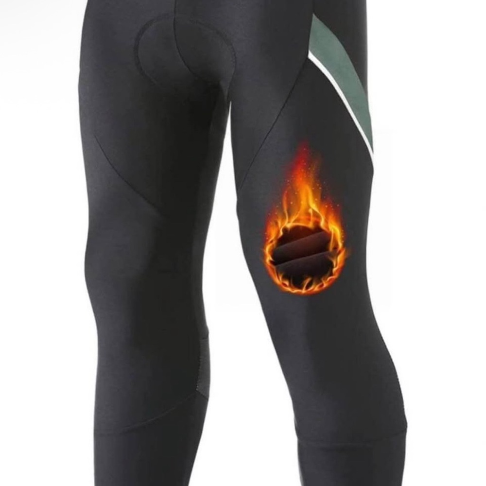 Black Athletic Leggings with Flame Design